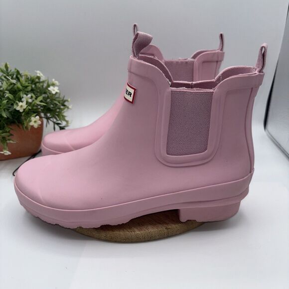 Hunter Short 5.5" Tall Rain Boots Rubber Pink- Women’s Size 4B/5G (US) Outdoor - Picture 3 of 16